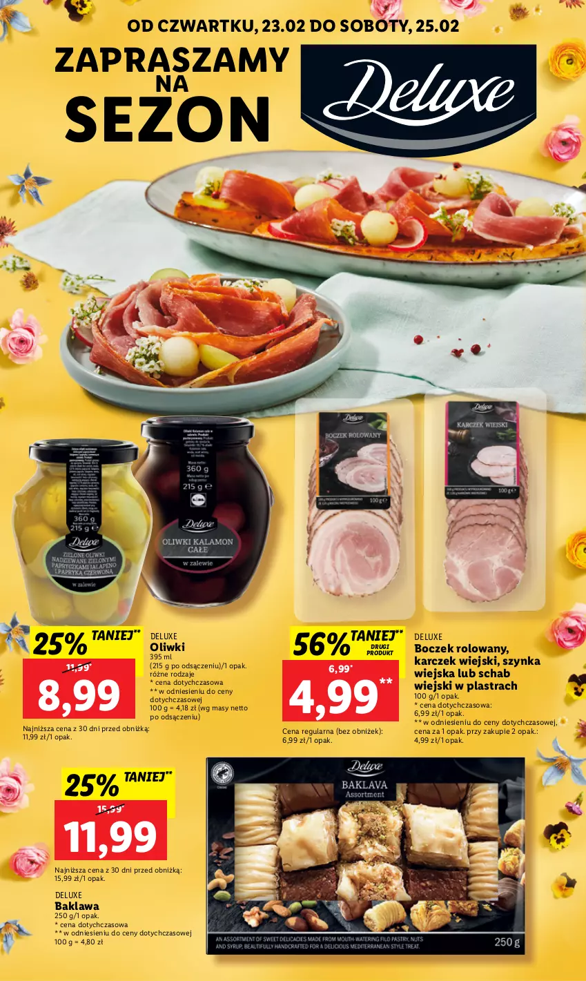 Gazetka promocyjna Lidl - GAZETKA - ważna 23.02 do 25.02.2023 - strona 48 - produkty: Boczek, Oliwki, Szynka