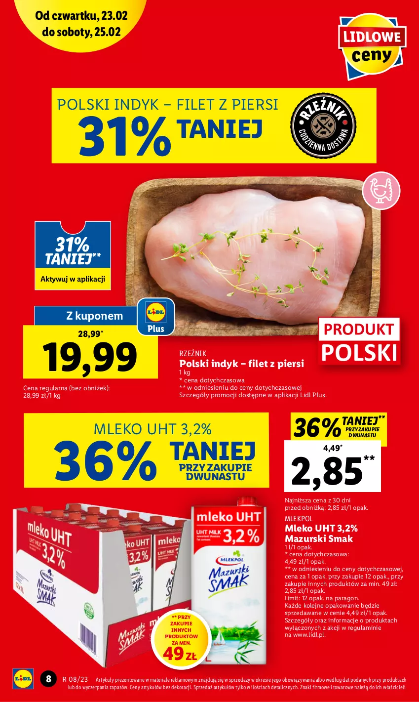 Gazetka promocyjna Lidl - GAZETKA - ważna 23.02 do 25.02.2023 - strona 8 - produkty: Mleko, Olej