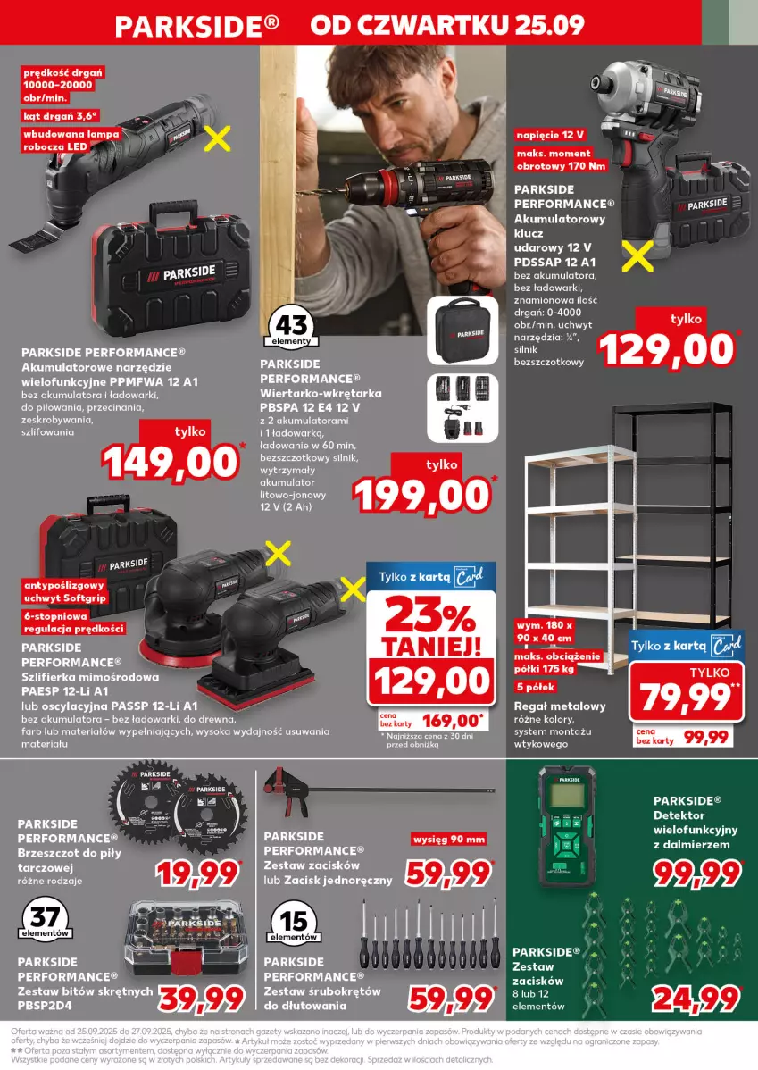 Gazetka promocyjna Kaufland - Kaufland - ważna 25.09 do 01.10.2025 - strona 19 - produkty: Akumulator, Fa, Lampa, Parkside, Sok, Szlifierka, Tarka, Top, Wkręt, Wkrętarka