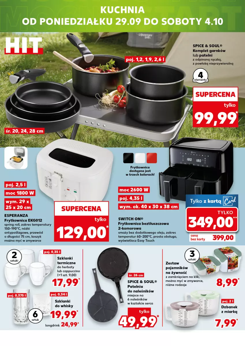Gazetka promocyjna Kaufland - Kaufland - ważna 25.09 do 01.10.2025 - strona 22 - produkty: Cappuccino, Dzbanek, Kosz, Lanki, Olej, Patelnia, Pojemnik, Przewód, Ser, Whisky