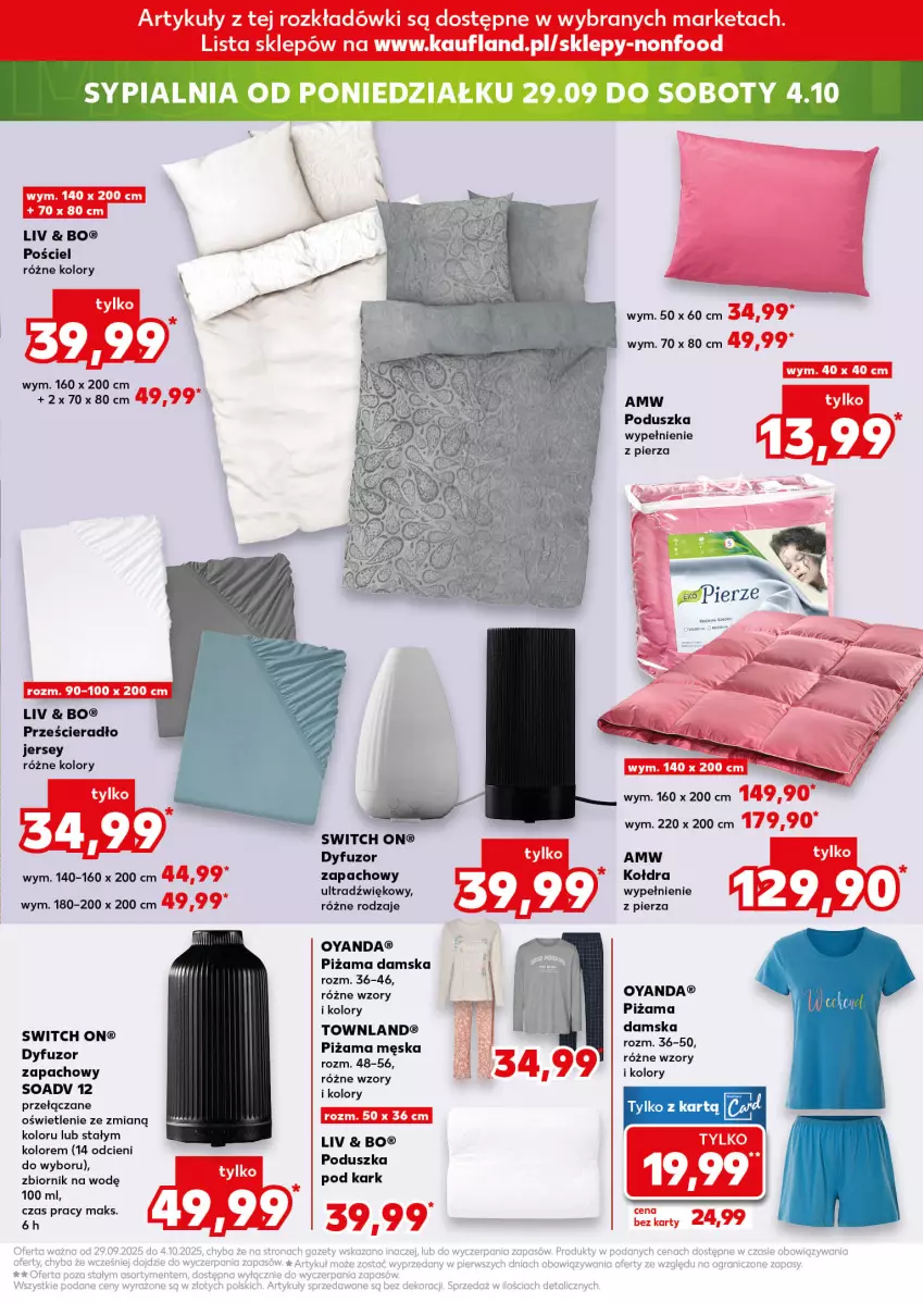 Gazetka promocyjna Kaufland - Kaufland - ważna 25.09 do 01.10.2025 - strona 25 - produkty: Kołdra, Piżama, Poduszka, Pościel, Prześcieradło, Sypialnia