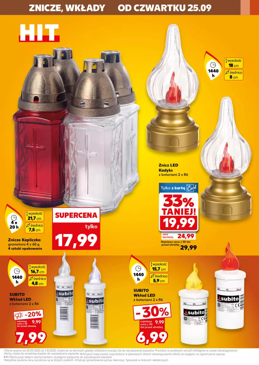 Gazetka promocyjna Kaufland - Kaufland - ważna 25.09 do 01.10.2025 - strona 5 - produkty: Bateria, Gra, Rama, Sok, Znicz