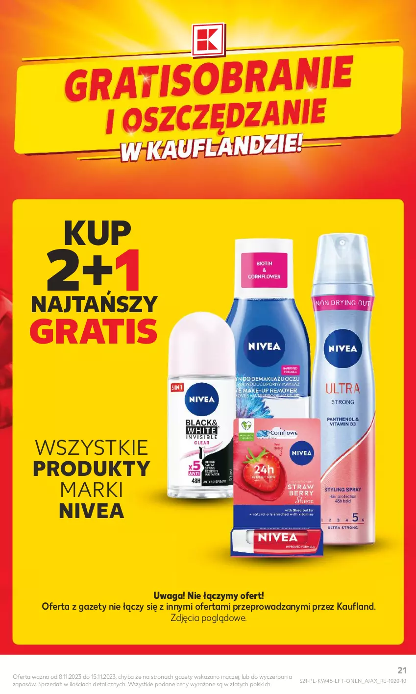 Gazetka promocyjna Kaufland - Gazetka tygodnia - ważna 08.11 do 15.11.2023 - strona 21 - produkty: Ajax, Gra, Nivea, Waga