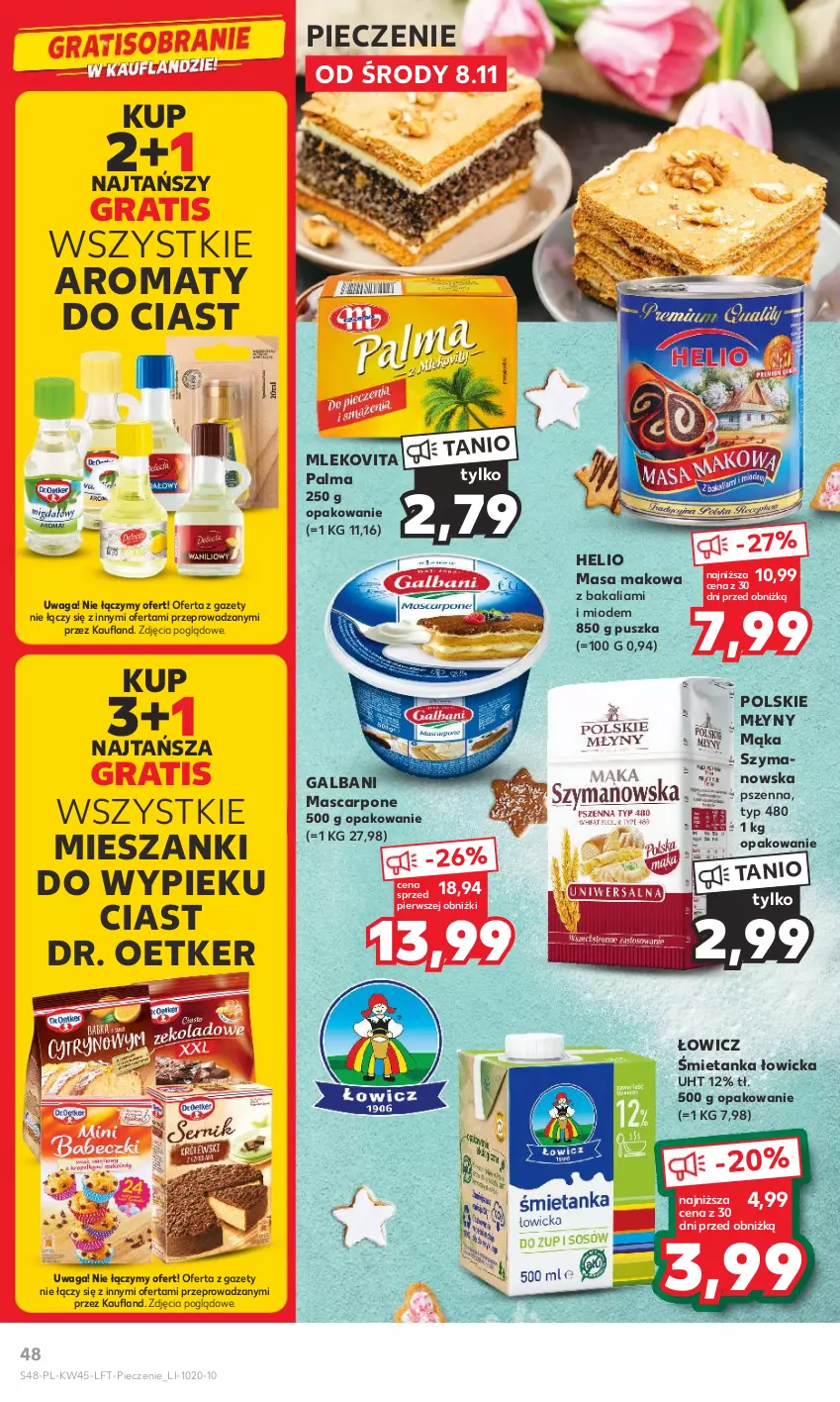 Gazetka promocyjna Kaufland - Gazetka tygodnia - ważna 08.11 do 15.11.2023 - strona 48 - produkty: Dr. Oetker, Galbani, Gra, Helio, Mąka, Mascarpone, Mleko, Mlekovita, Palma, Piec, Polskie Młyny, Waga