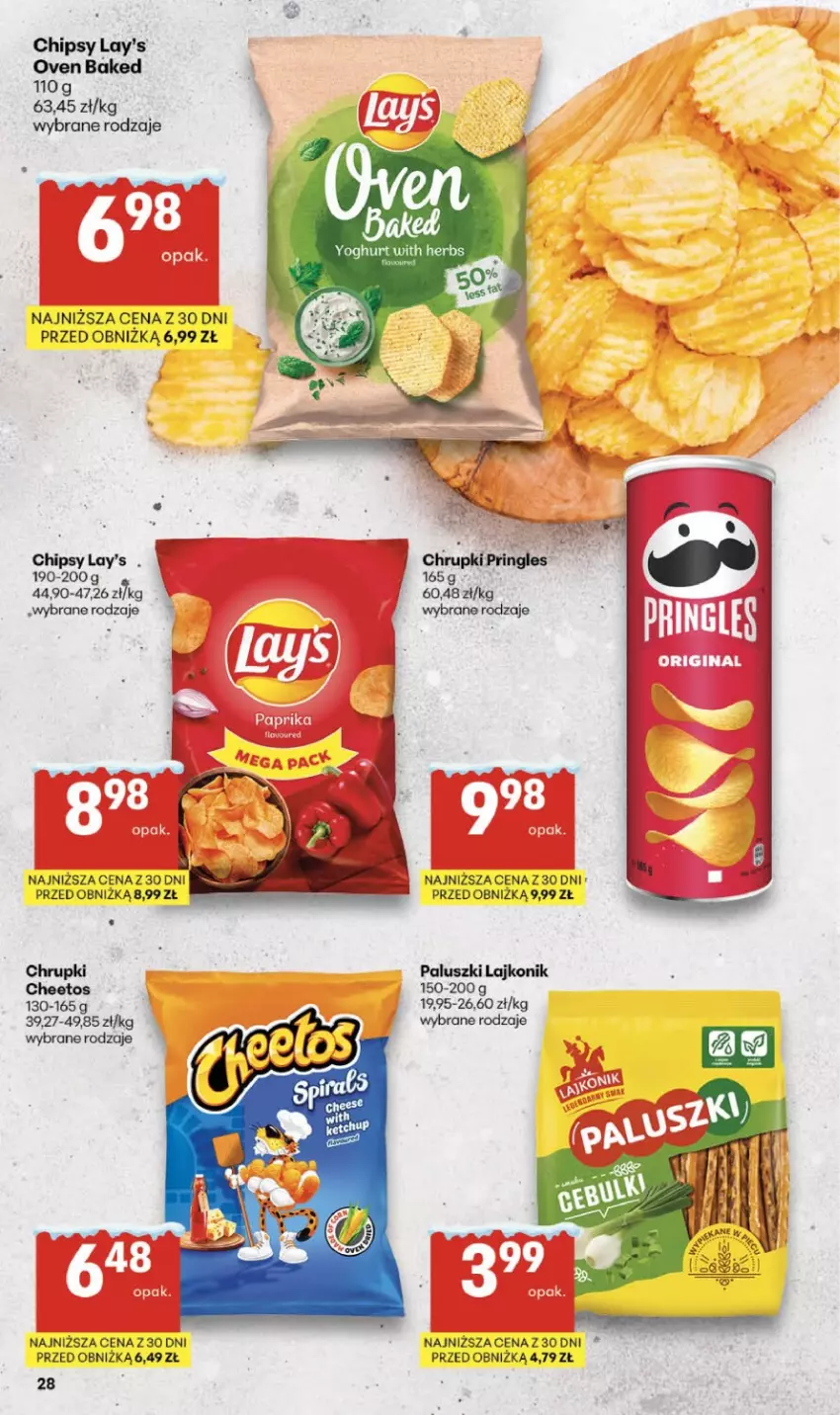 Gazetka promocyjna Delikatesy Centrum - Franczyza DC03 Czwartek - ważna 15.01 do 21.01.2026 - strona 28 - produkty: Cheetos, Chipsy, Chrupki, Lajkonik