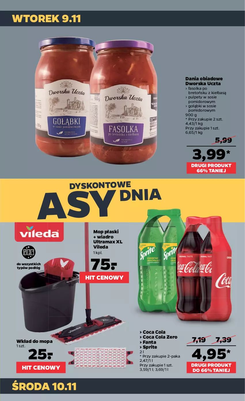 Gazetka promocyjna Netto - Gazetka spożywcza - ważna 08.11 do 13.11.2021 - strona 3 - produkty: Fa, Fanta, Mop, Pulpety, Rama, Sos, Sprite, Vileda, Wiadro, Wkład do mopa