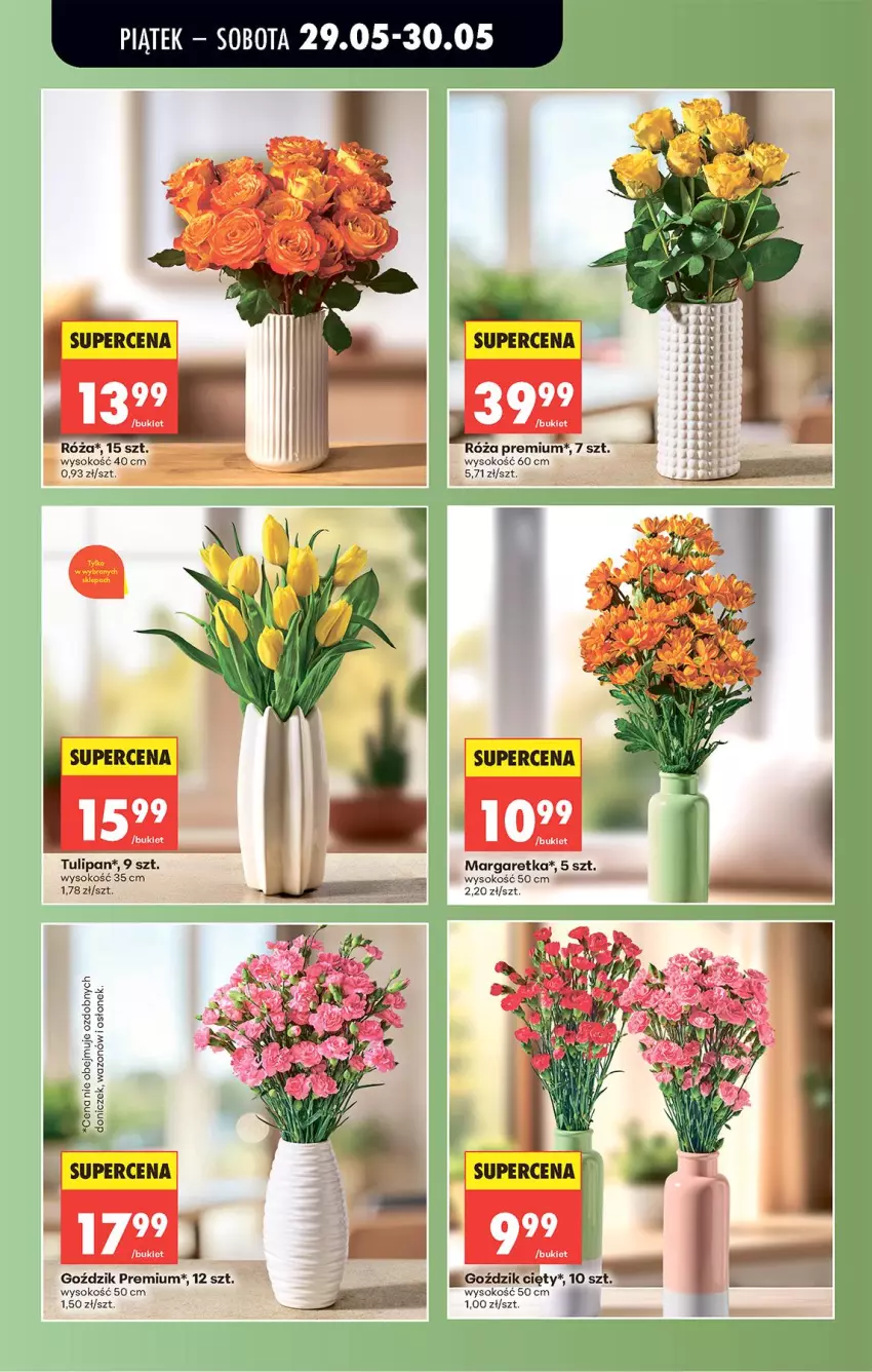 Gazetka promocyjna Biedronka - Od Piątku - ważna 29.05 do 30.05.2026 - strona 14 - produkty: Bukiet, Róża, Sok, Tulipan, Wazon
