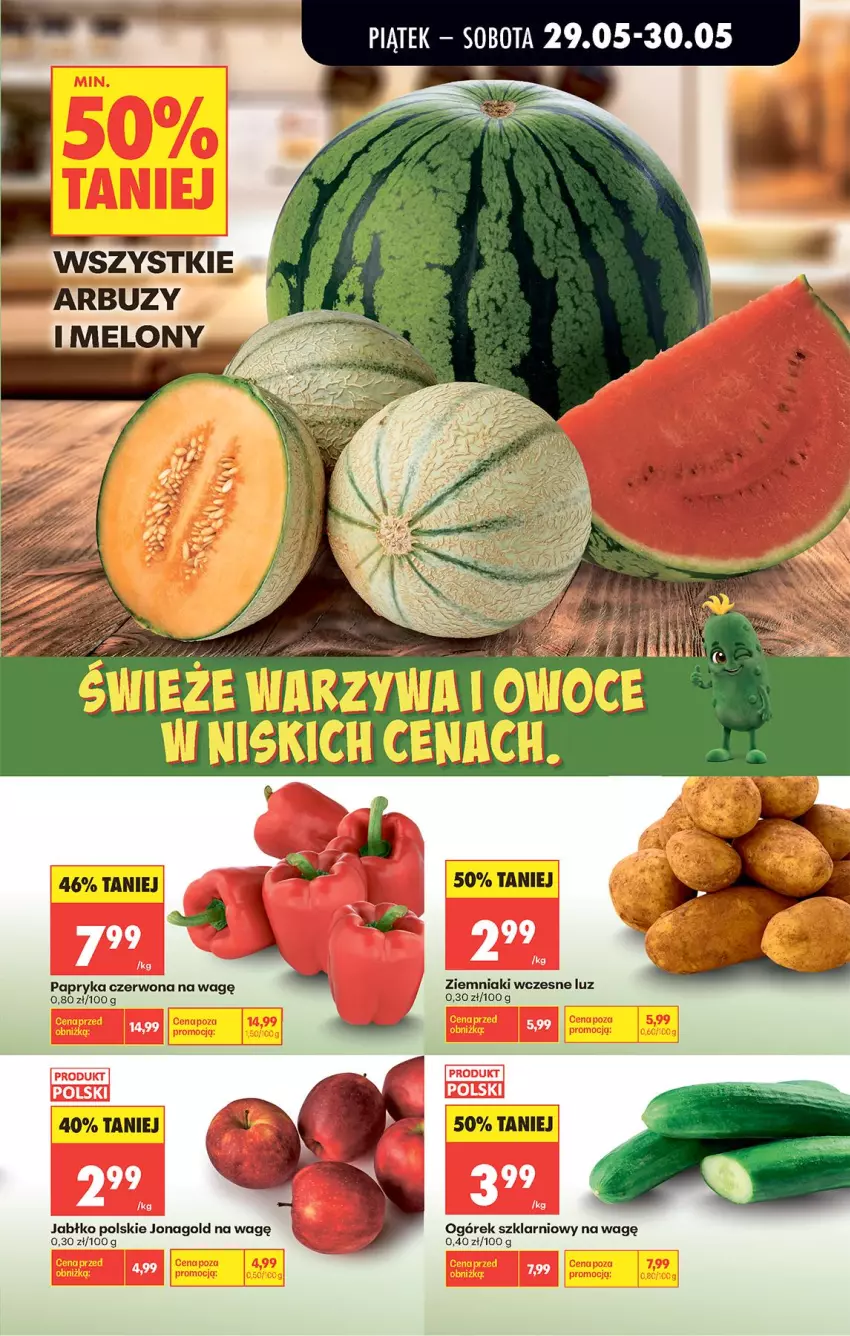 Gazetka promocyjna Biedronka - Od Piątku - ważna 29.05 do 30.05.2026 - strona 20 - produkty: Arbuz, Jonagold, Melon, Ogórek