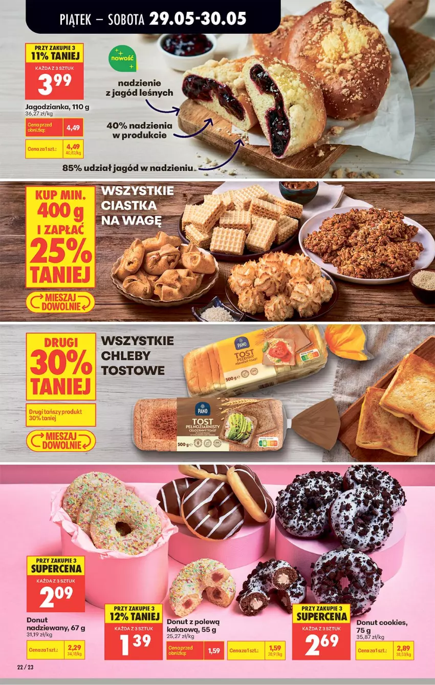Gazetka promocyjna Biedronka - Od Piątku - ważna 29.05 do 30.05.2026 - strona 29 - produkty: Chleb, Donut, Jagodzianka, Kakao