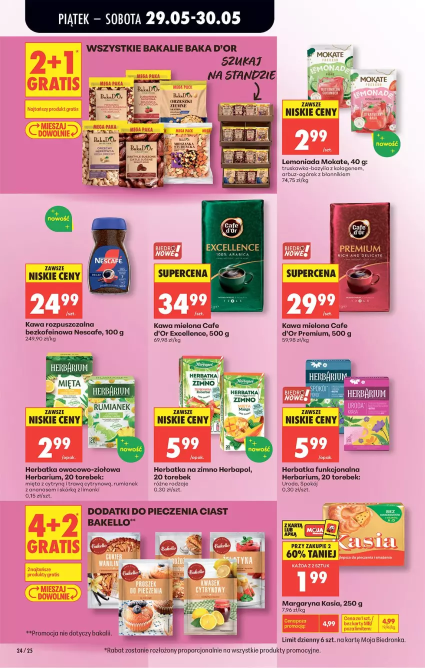 Gazetka promocyjna Biedronka - Od Piątku - ważna 29.05 do 30.05.2026 - strona 31 - produkty: Ananas, Arbuz, Bazyl, Bazylia, Herbapol, Kasia, Kawa, Kawa mielona, Kawa rozpuszczalna, Kolagen, Lemoniada, Margaryna, Mięta, Ogórek, Piec, Por, Rum