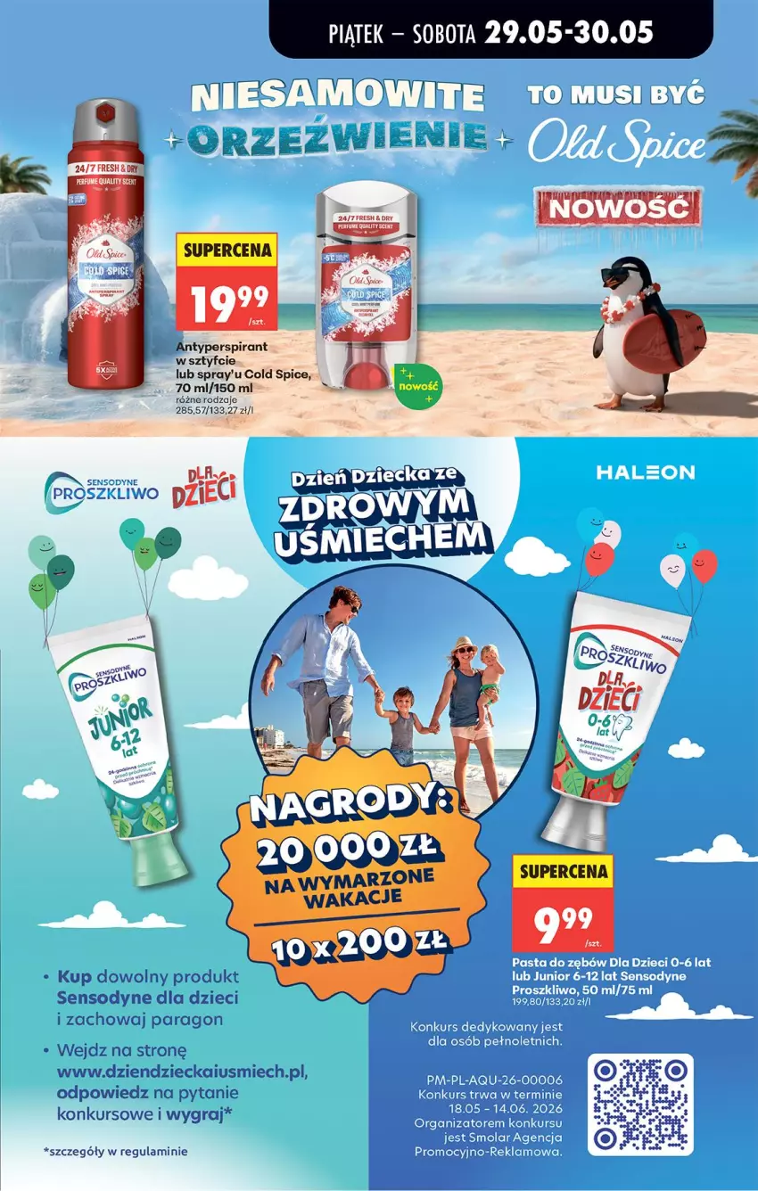 Gazetka promocyjna Biedronka - Od Piątku - ważna 29.05 do 30.05.2026 - strona 38 - produkty: Antyperspirant, Dzieci, Fa, Gra, Koc, Old Spice, Sensodyne