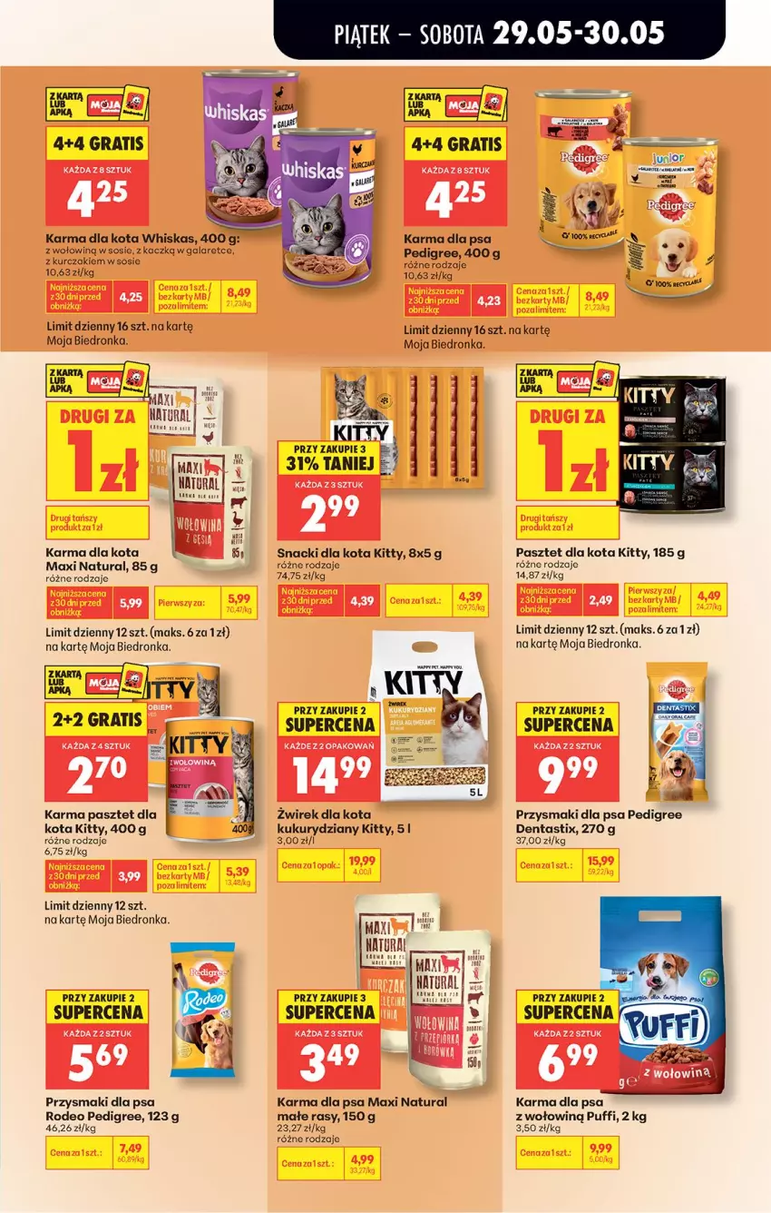 Gazetka promocyjna Biedronka - Od Piątku - ważna 29.05 do 30.05.2026 - strona 40 - produkty: Fa, Gra, Kurczak, LG, Pasztet, Pedigree, Przysmaki, Puf, Sos