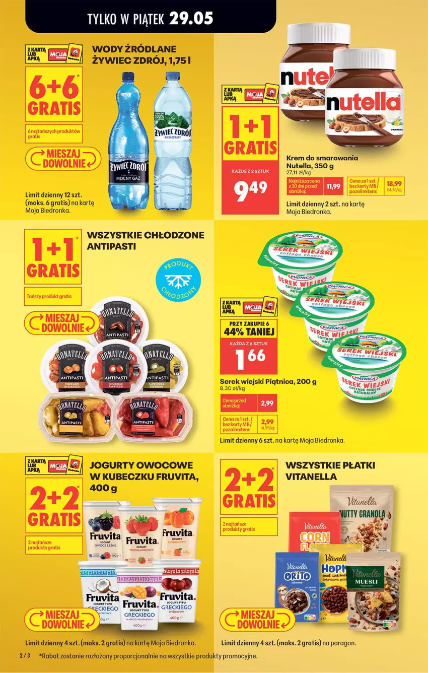 Gazetka promocyjna Biedronka - Od Piątku - ważna 29.05 do 30.05.2026 - strona 5 - produkty: Gra, Jogurt, Nutella, Piątnica, Por, Ser, Serek, Serek wiejski