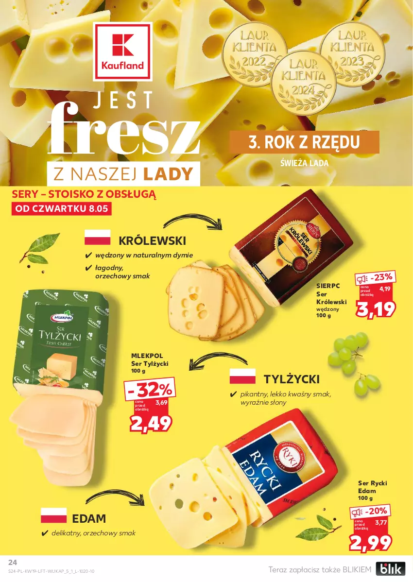 Gazetka promocyjna Kaufland - Gazetka tygodnia - ważna 08.05 do 14.05.2025 - strona 24 - produkty: Edam, Królewski, Rycki Edam, Ser, Ser tylżycki, Tera