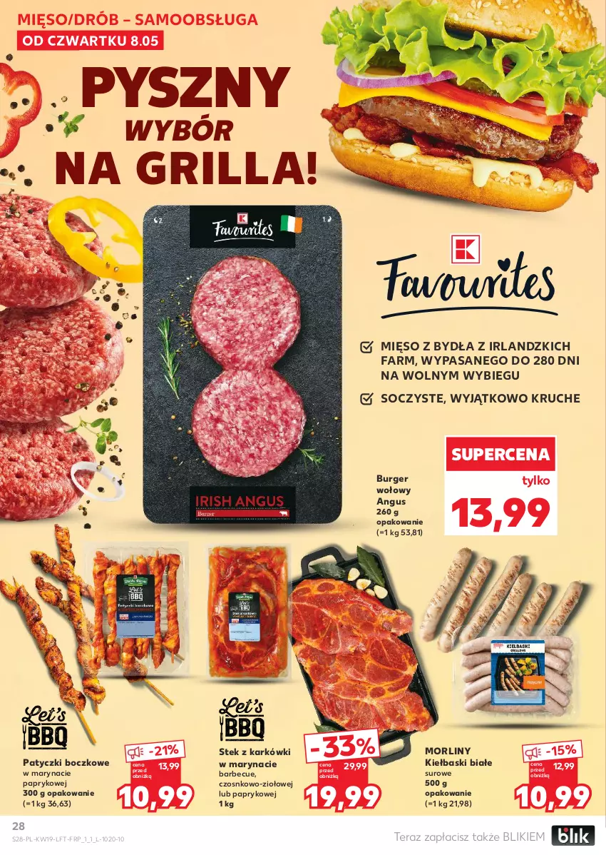 Gazetka promocyjna Kaufland - Gazetka tygodnia - ważna 08.05 do 14.05.2025 - strona 28 - produkty: Burger, Drób, Fa, Grill, Kiełbaski białe, Mięso, Morliny, Stek, Tera