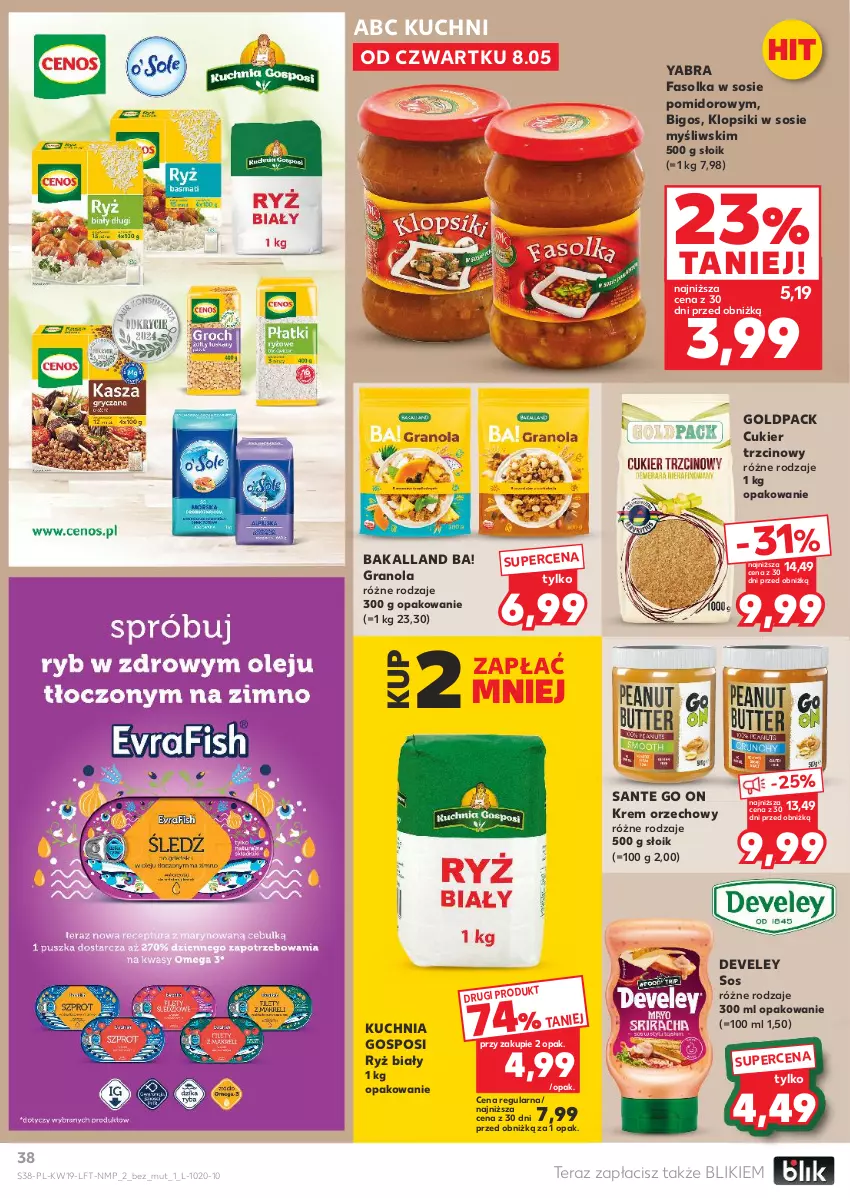 Gazetka promocyjna Kaufland - Gazetka tygodnia - ważna 08.05 do 14.05.2025 - strona 38 - produkty: Ba!, Bakalland, Bigos, Cukier, Cukier trzcinowy, Fa, Gra, Granola, Klopsiki, Krem orzechowy, Kuchnia, Ryż, Ryż biały, Sante, Sos, Tera