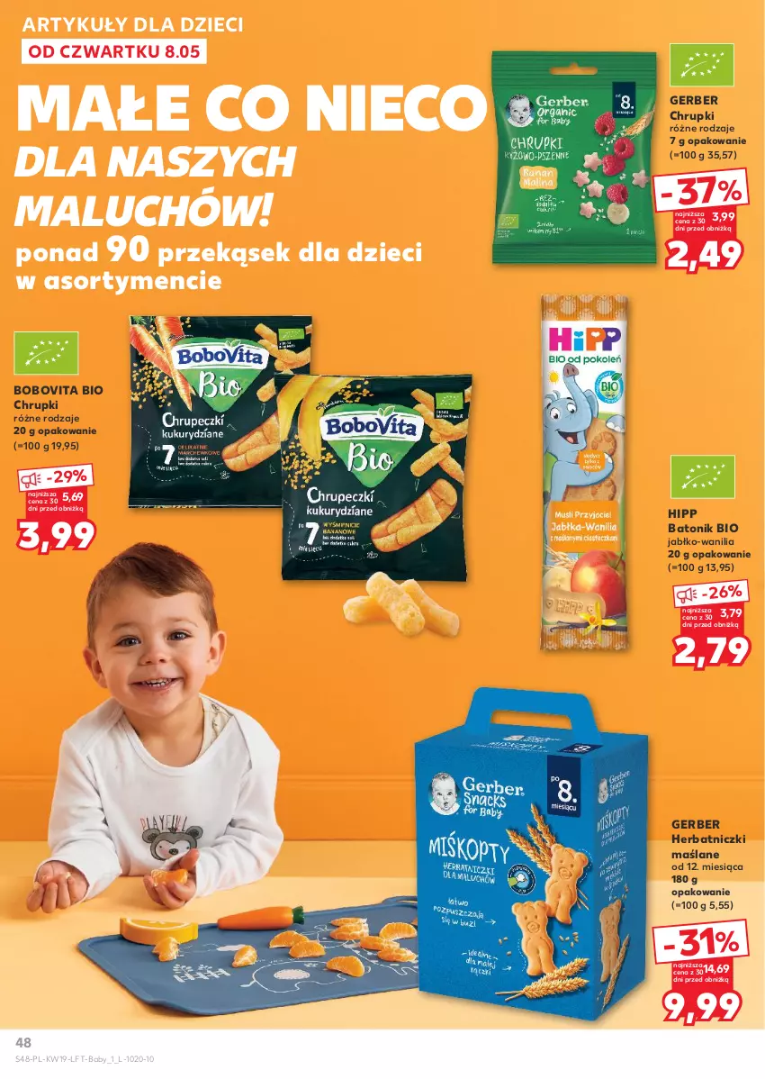 Gazetka promocyjna Kaufland - Gazetka tygodnia - ważna 08.05 do 14.05.2025 - strona 48 - produkty: Baton, BoboVita, Chrupki, Dzieci, Gerber, HiPP, Tonik