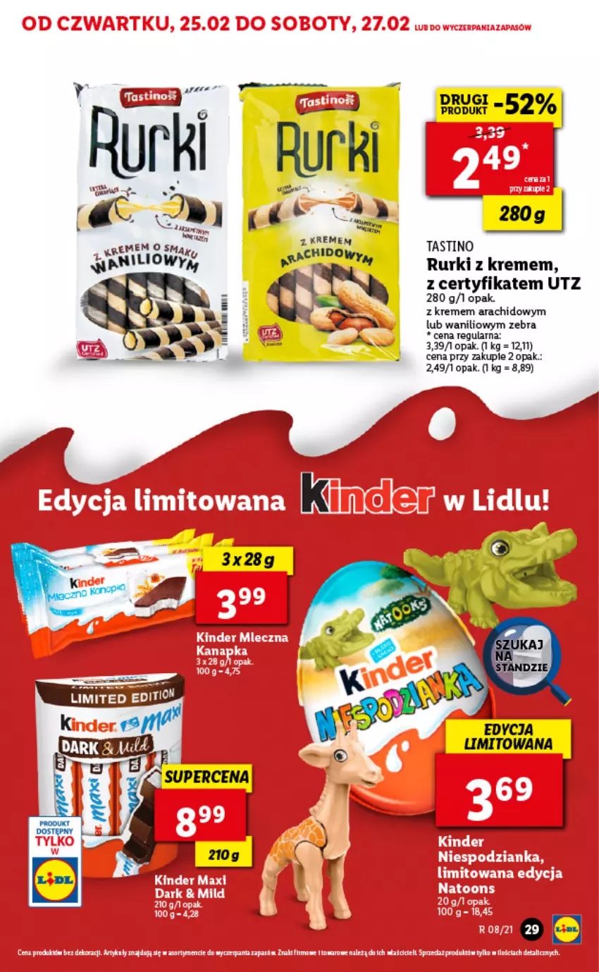 Gazetka promocyjna Lidl - GAZETKA - ważna 25.02 do 27.02.2021 - strona 29 - produkty: Rurki