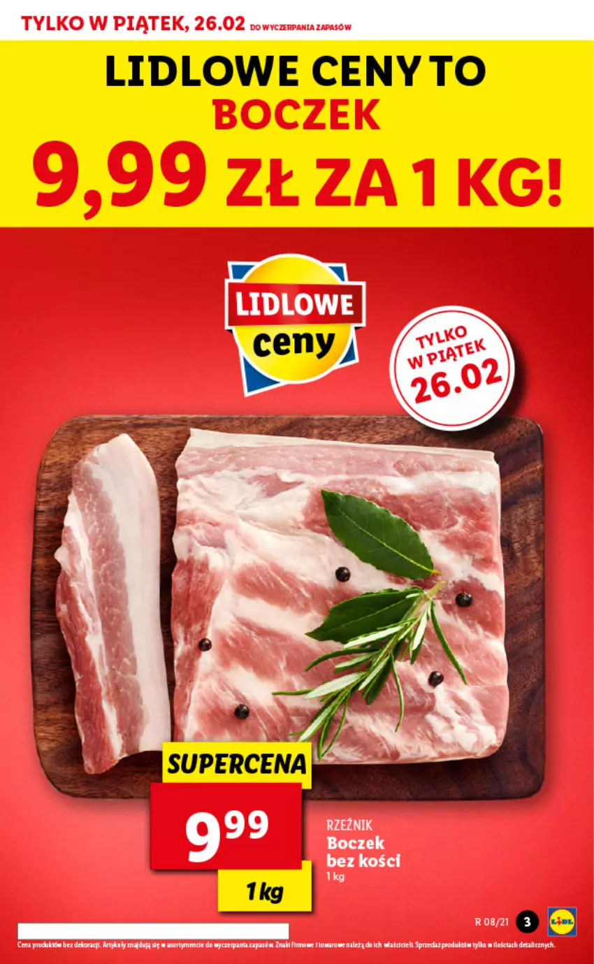 Gazetka promocyjna Lidl - GAZETKA - ważna 25.02 do 27.02.2021 - strona 3 - produkty: Boczek, LG