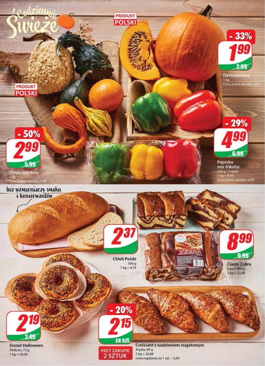 Gazetka promocyjna Dino - Gazetka 43 - ważna 25.10 do 31.10.2023 - strona 14 - produkty: Chleb, Croissant, Donut