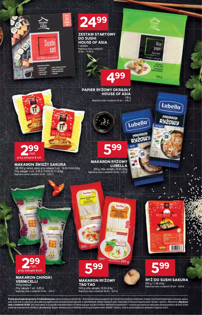 Gazetka promocyjna Stokrotka - Supermarket - ważna 05.03 do 11.03.2026 - strona 29 - produkty: Bell, Bella, House of Asia, Lubella, Makaron, Makaron chiński, Makaron ryżowy, Mięso, Optima, Owoce, Papier, Papier ryżowy, Ryż, Ryż do sushi, Sushi, Warzywa