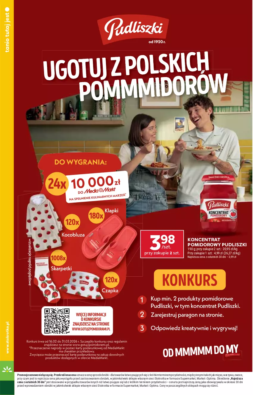 Gazetka promocyjna Stokrotka - Supermarket - ważna 05.03 do 11.03.2026 - strona 38 - produkty: Koncentrat pomidorowy, Mięso, Optima, Owoce, Pudliszki, Warzywa