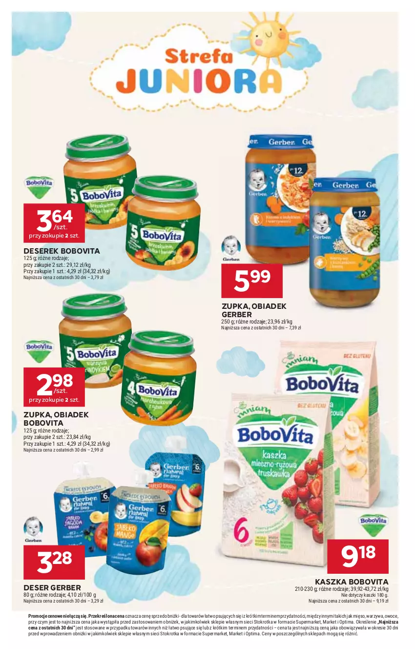 Gazetka promocyjna Stokrotka - Supermarket - ważna 05.03 do 11.03.2026 - strona 42 - produkty: BoboVita, Deser, Gerber, Mięso, Optima, Owoce, Ser, Serek, Warzywa