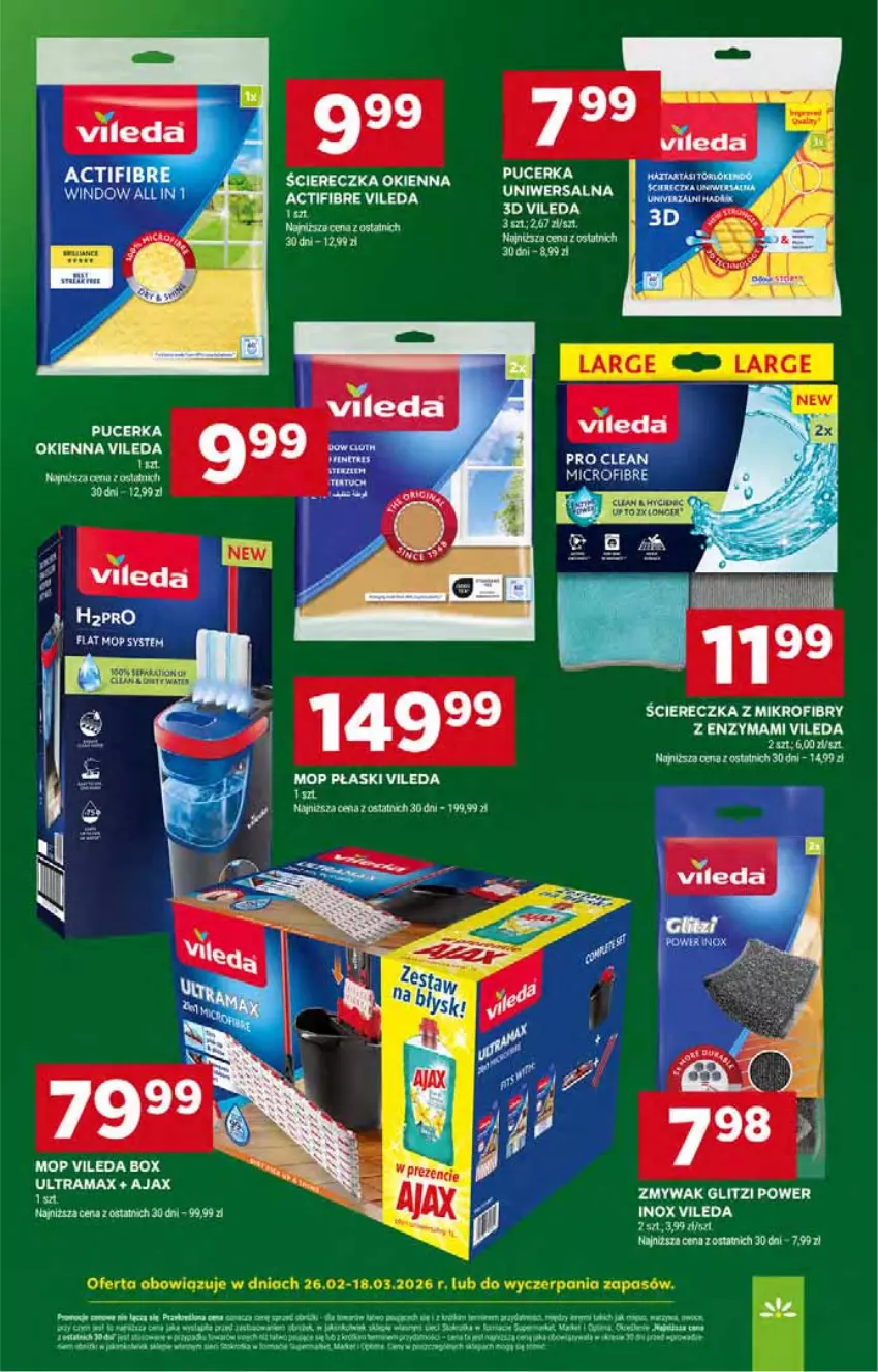 Gazetka promocyjna Stokrotka - Supermarket - ważna 05.03 do 11.03.2026 - strona 53 - produkty: Mop, Piwo, Ser, Vileda