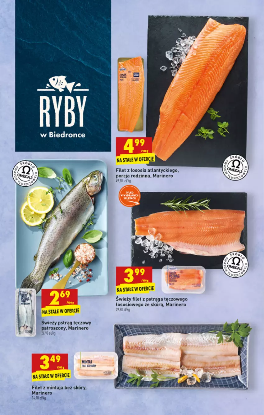 Gazetka promocyjna Biedronka - W tym tygodniu - ważna 27.12 do 31.12.2021 - strona 15 - produkty: Filet z mintaja, Filet z pstrąga, Mintaj, Por, Pstrąg, Pstrąg tęczowy, Sos