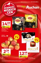 Gazetka promocyjna Auchan - Pewność Niskich Cen Moje - Gazetka - ważna od 16.10 do 16.10.2024 - strona 1 - produkty: Lipton, Herbata, Jabłka, Fa