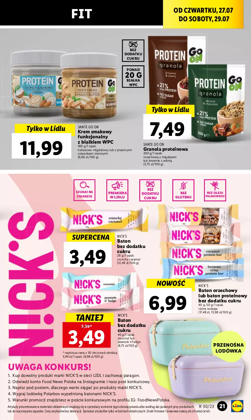 Gazetka promocyjna Lidl - GAZETKA - ważna 27.07 do 29.07.2023 - strona 37 - produkty: Baton, Brownie, Gra, Kokos