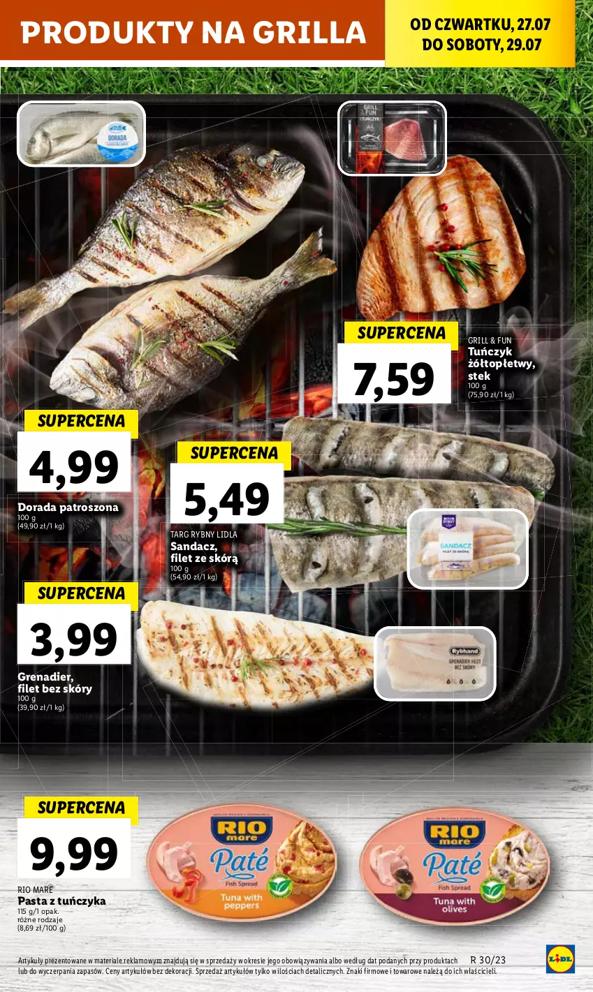 Gazetka promocyjna Lidl - GAZETKA - ważna 27.07 do 29.07.2023 - strona 53 - produkty: Grenadier, Grill, Rio Mare