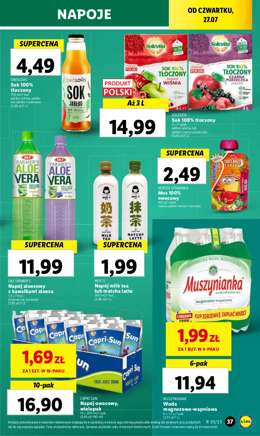 Gazetka promocyjna Lidl - GAZETKA - ważna 27.07 do 29.07.2023 - strona 55 - produkty: Borówka, Gin, Kawa, Magnez, Mus, Muszynianka, Por, Sok, Woda