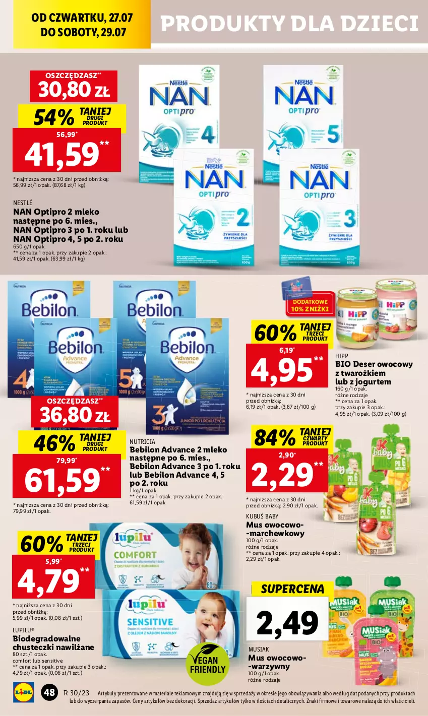 Gazetka promocyjna Lidl - GAZETKA - ważna 27.07 do 29.07.2023 - strona 64 - produkty: Dzieci, Gra, HiPP, Hipp Bio, Mleko, Nestlé