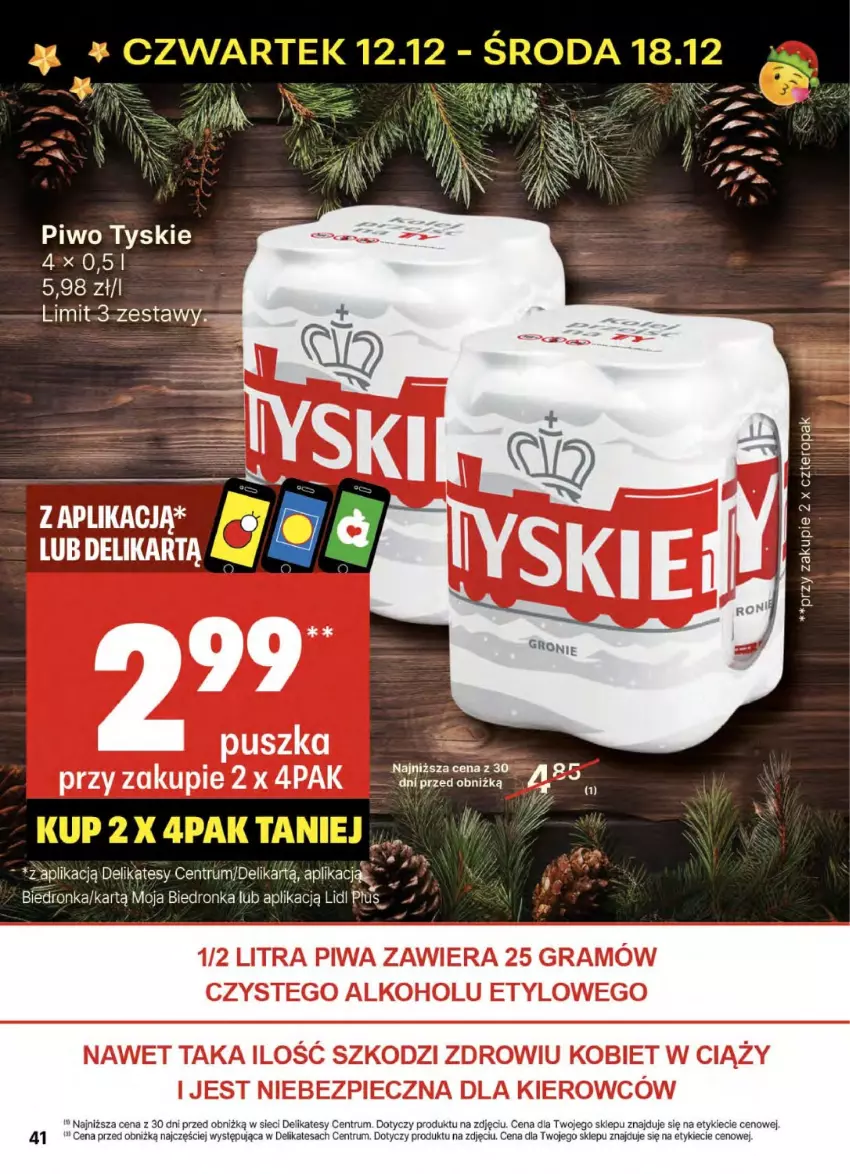 Gazetka promocyjna Delikatesy Centrum - NOWA GAZETKA Delikatesy Centrum od 12 grudnia! 12-18.12.2024 - ważna 12.12 do 18.12.2024 - strona 41 - produkty: Gra, Piec, Piwa, Piwo, Rum, Tyskie