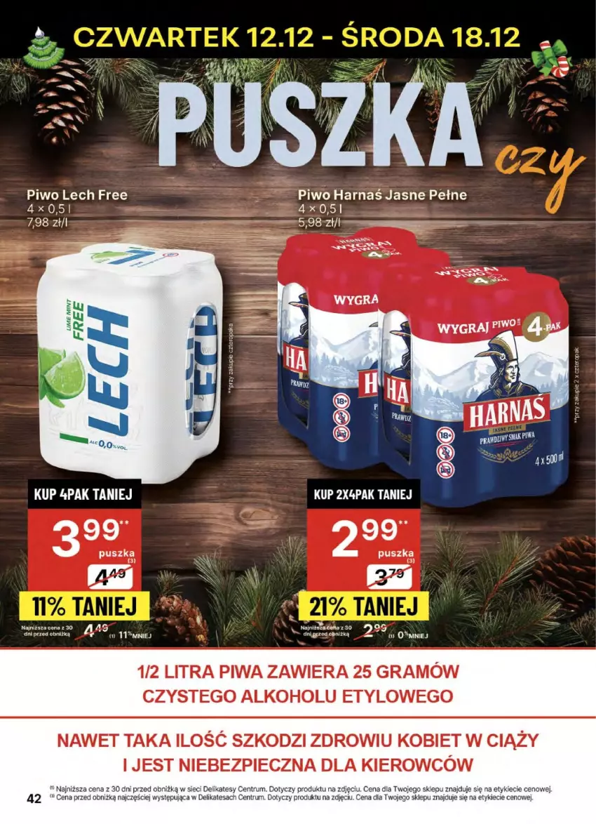 Gazetka promocyjna Delikatesy Centrum - NOWA GAZETKA Delikatesy Centrum od 12 grudnia! 12-18.12.2024 - ważna 12.12 do 18.12.2024 - strona 42 - produkty: Gra, Harnaś, Piec, Piwa, Piwo, Rum