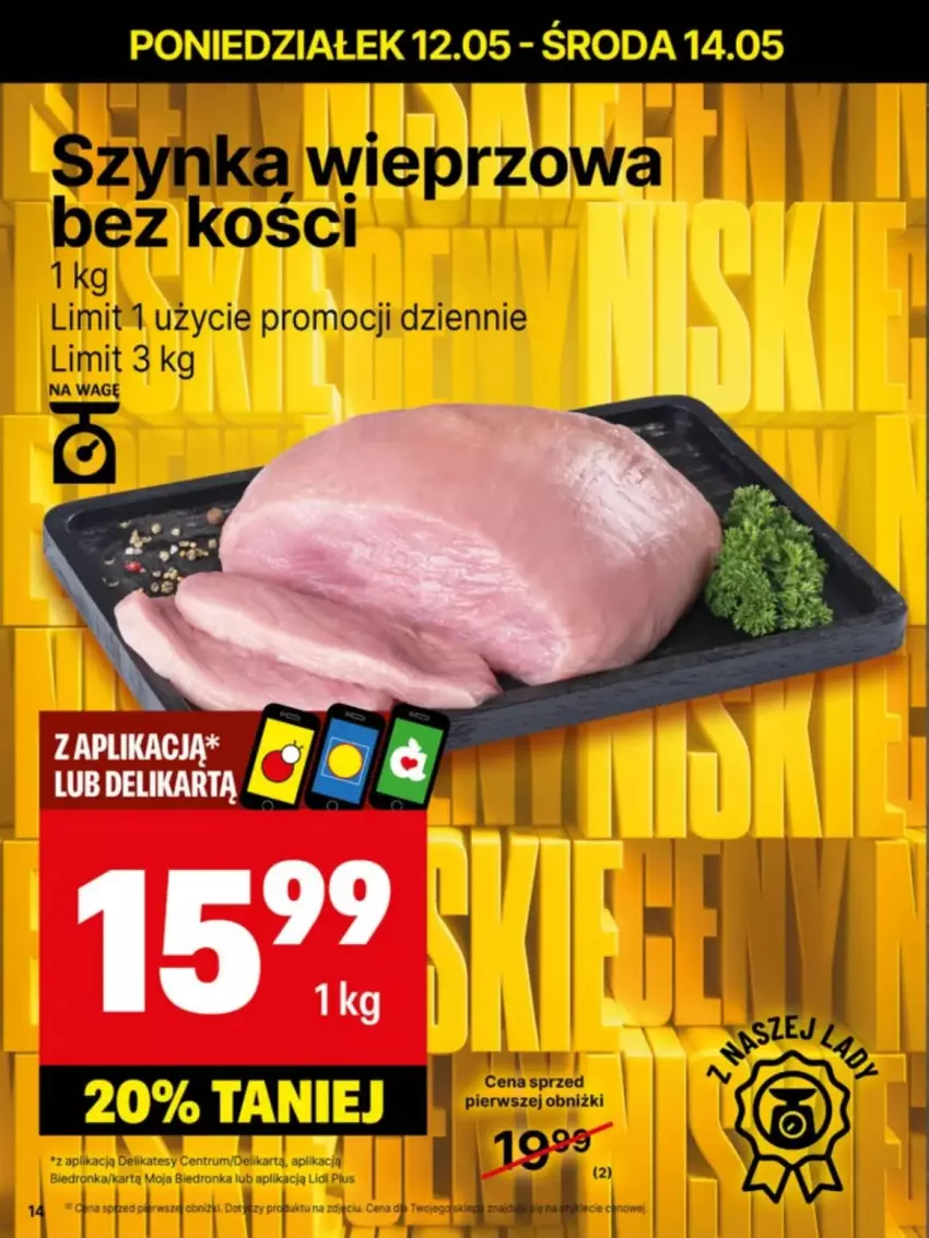 Gazetka promocyjna Delikatesy Centrum - ważna 12.05 do 14.05.2025 - strona 6 - produkty: Szynka