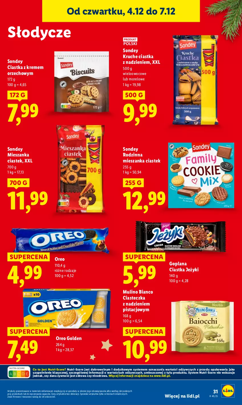 Gazetka promocyjna Lidl - GAZETKA - ważna 04.12 do 07.12.2025 - strona 33 - produkty: Ciastka, Goplana, Jeżyki, LANA, Oreo, Stek