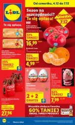 Gazetka promocyjna Lidl - GAZETKA - Gazetka - ważna od 07.12 do 07.12.2025 - strona 1 - produkty: Mandarynki, Gra, Jaja, Coca-Cola, Pomidory, Kinder, Fa