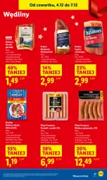 Gazetka promocyjna Lidl - GAZETKA - Gazetka - ważna od 07.12 do 07.12.2025 - strona 49 - produkty: Krakus, Gra, Parówki, Parówki z szynki, Szynka, PIKOK, Morliny, Boczek, Kiełbasa głogowska, Kabanos, Kiełbasa, Kiełbasa śląska