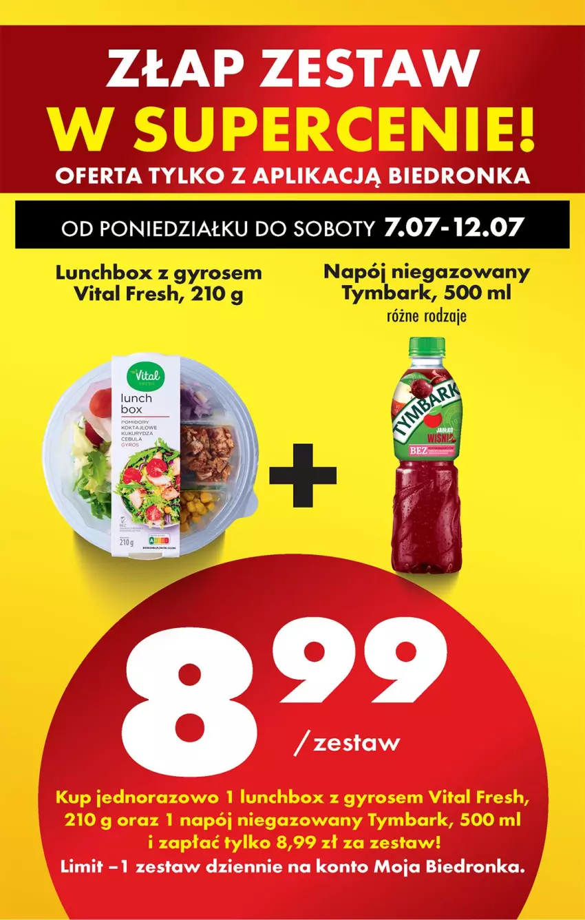 Gazetka promocyjna Biedronka - Od Poniedziałku - ważna 07.07 do 12.07.2025 - strona 15 - produkty: Gyros, Napój, Napój niegazowany, Tymbark
