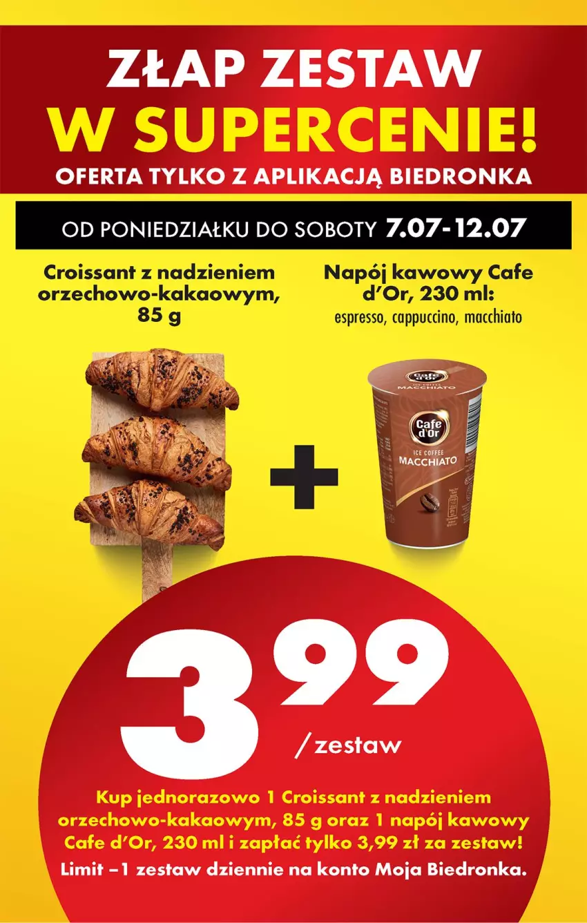 Gazetka promocyjna Biedronka - Od Poniedziałku - ważna 07.07 do 12.07.2025 - strona 16 - produkty: Cappuccino, Chia, Croissant, Kakao, Napój