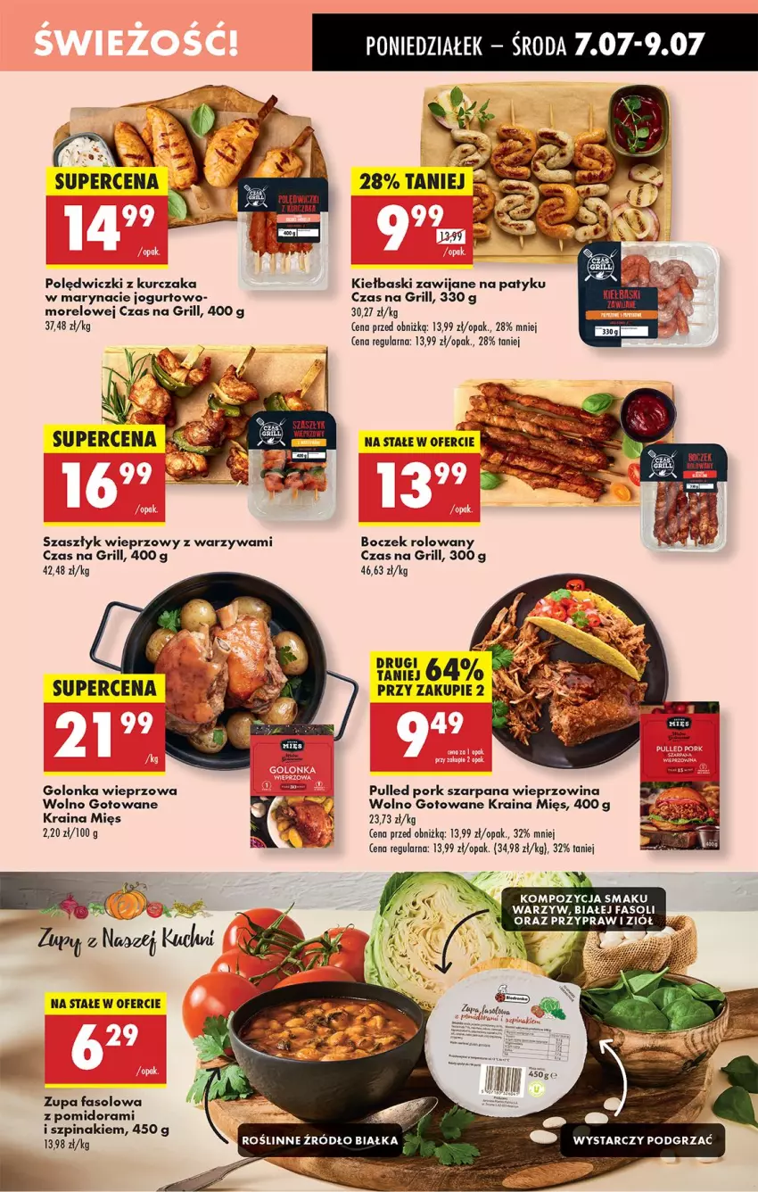 Gazetka promocyjna Biedronka - Od Poniedziałku - ważna 07.07 do 12.07.2025 - strona 31 - produkty: Boczek, Fa, Golonka wieprzowa, Grill, Jogurt, Kurczak, Polędwiczki z kurczaka, Por, Szpinak, Warzywa, Wieprzowina, Zupa