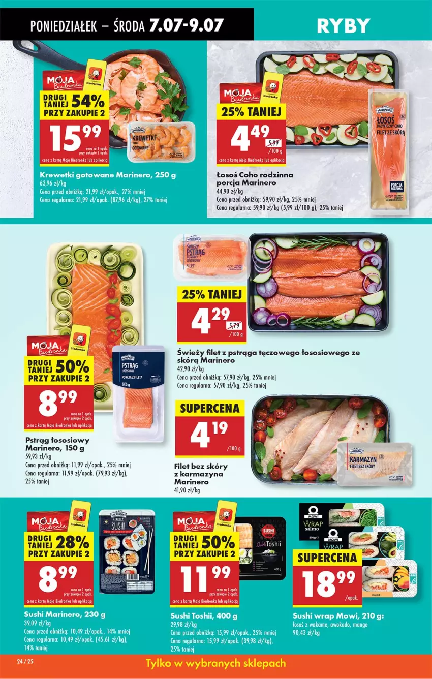 Gazetka promocyjna Biedronka - Od Poniedziałku - ważna 07.07 do 12.07.2025 - strona 34 - produkty: Filet z pstrąga, Por, Pstrąg, Pstrąg łososiowy, Sos