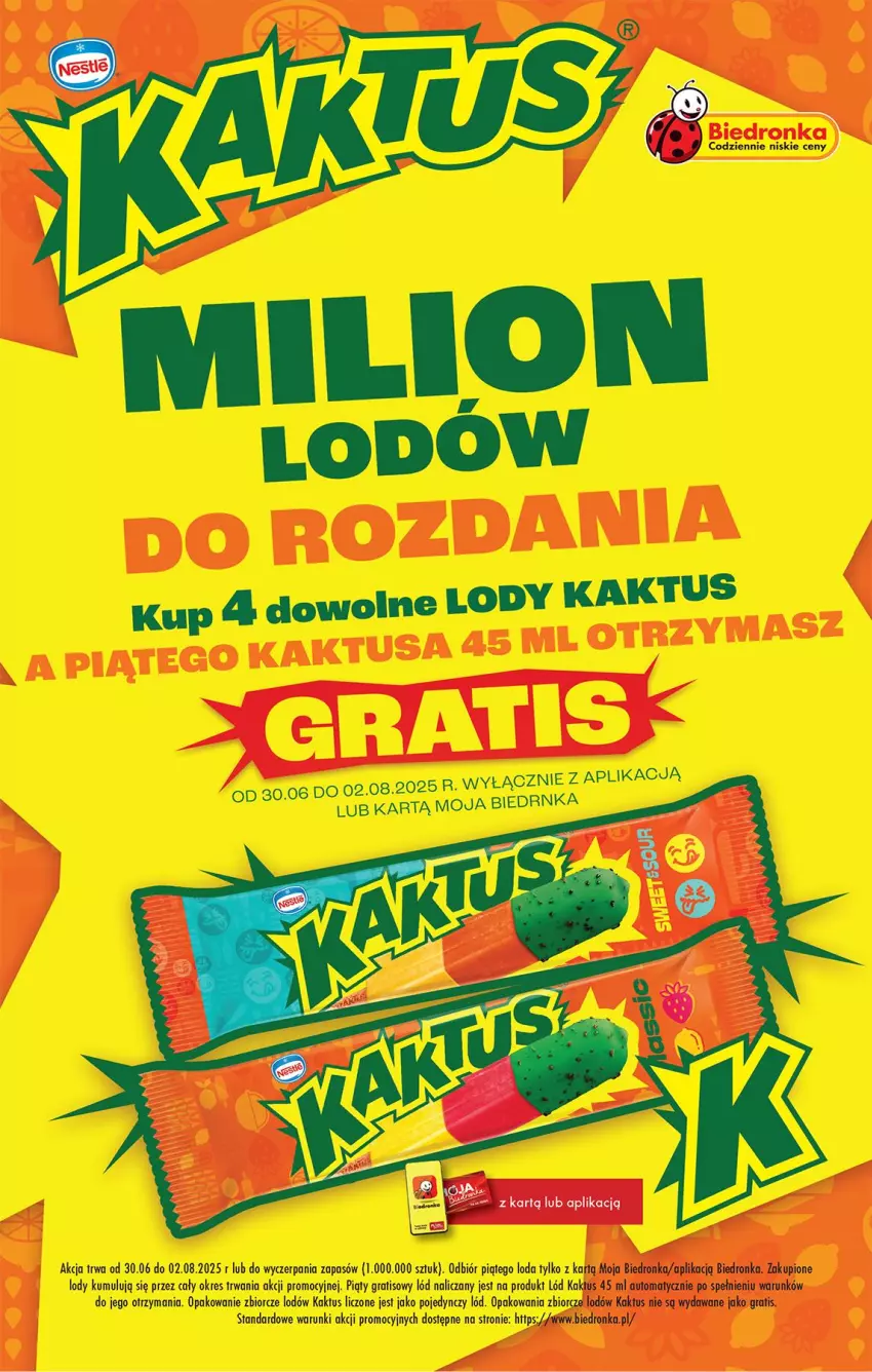 Gazetka promocyjna Biedronka - Od Poniedziałku - ważna 07.07 do 12.07.2025 - strona 43 - produkty: Gra, Kaktus, Lody