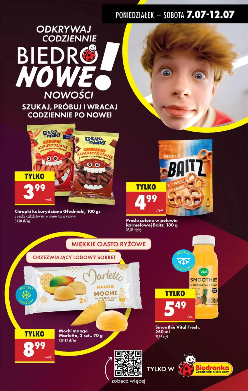 Gazetka promocyjna Biedronka - Od Poniedziałku - ważna 07.07 do 12.07.2025 - strona 51 - produkty: Chrupki, Mango, Precle, Ryż, Smoothie