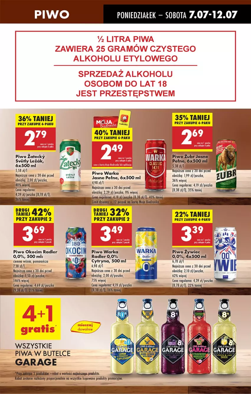 Gazetka promocyjna Biedronka - Od Poniedziałku - ważna 07.07 do 12.07.2025 - strona 61 - produkty: Koc, Mus, Okocim, Piwa, Piwo, Por, Radler, Warka