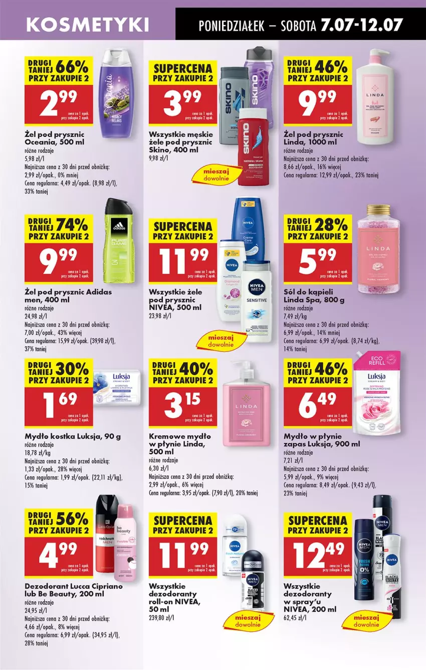 Gazetka promocyjna Biedronka - Od Poniedziałku - ważna 07.07 do 12.07.2025 - strona 65 - produkty: Adidas, Be Be, Dezodorant, Luksja, Mydło, Mydło w płynie, Nivea
