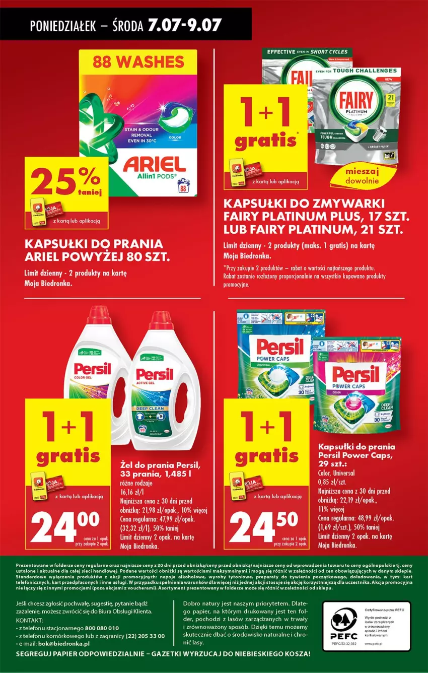 Gazetka promocyjna Biedronka - Od Poniedziałku - ważna 07.07 do 12.07.2025 - strona 75 - produkty: Ariel, Fa, Fairy, Gra, Kapsułki do prania, Persil, Por, Zmywarki