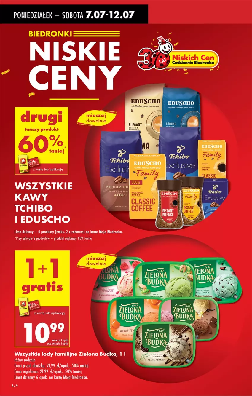 Gazetka promocyjna Biedronka - Od Poniedziałku - ważna 07.07 do 12.07.2025 - strona 8 - produkty: Fa, Lody, Tchibo, Zielona Budka